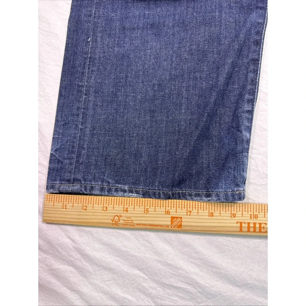 Guess Jeans Rebel  Straight Men 42 Y2K DARK Wash HEAVY WHISKERING